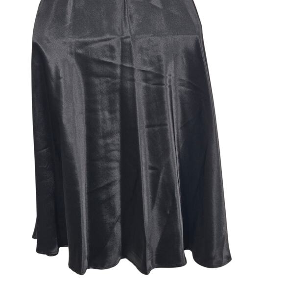 VTG Fredericks Of Hollywood Beaded Satin Cocktail Dress Womens 7 Black Mesh NEW - Picture 12 of 12